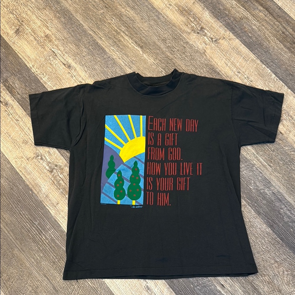 Vintage Best Fruit of the Loom Graphic T-Shirt One Stitch Short Sleeve Y2K